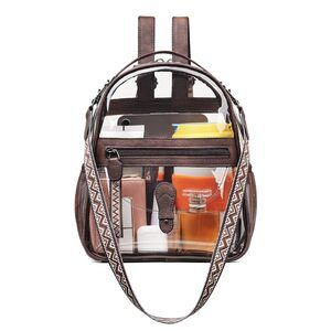 5459 Clear Small Backpack Purse  Designer Transparent Shoulder Handbag